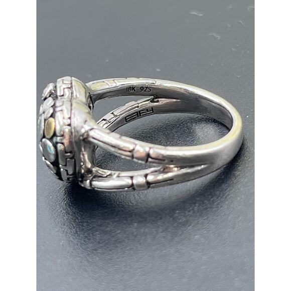 EFFY Signed Sterling Silver 18K‎ Gold
Diamond Crackle Heart Band Ring Siz 7.25 - Picture 6 of 14